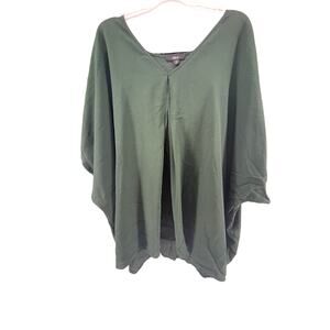 Ellos Women's Green V-Neck Dolman Sleeve Blouse Size 2X 26/28